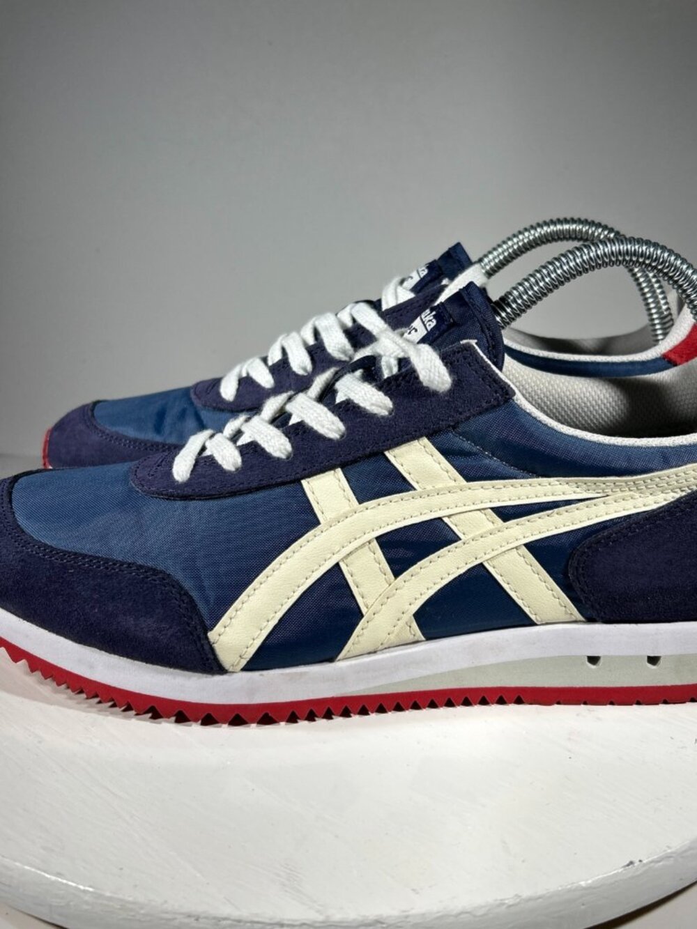 Onitsuka Tiger New York Shoes Mens Size 8 Blue Red Sneakers 1183A205 USED TWICE